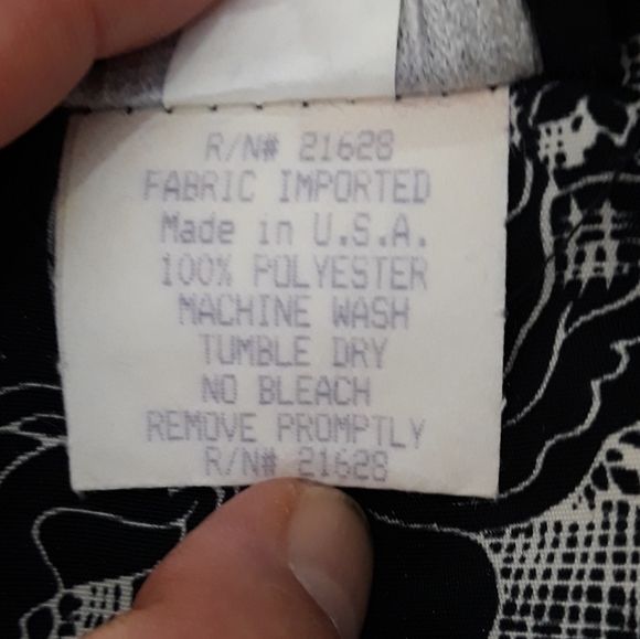 Vintage Breli Originals Floral Long-Sleeve Dress Square Neck Black & White 8 - Picture 15 of 15